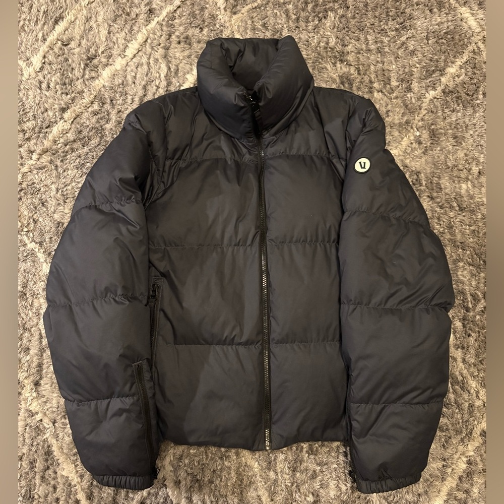 Charcoal black vuori puffer